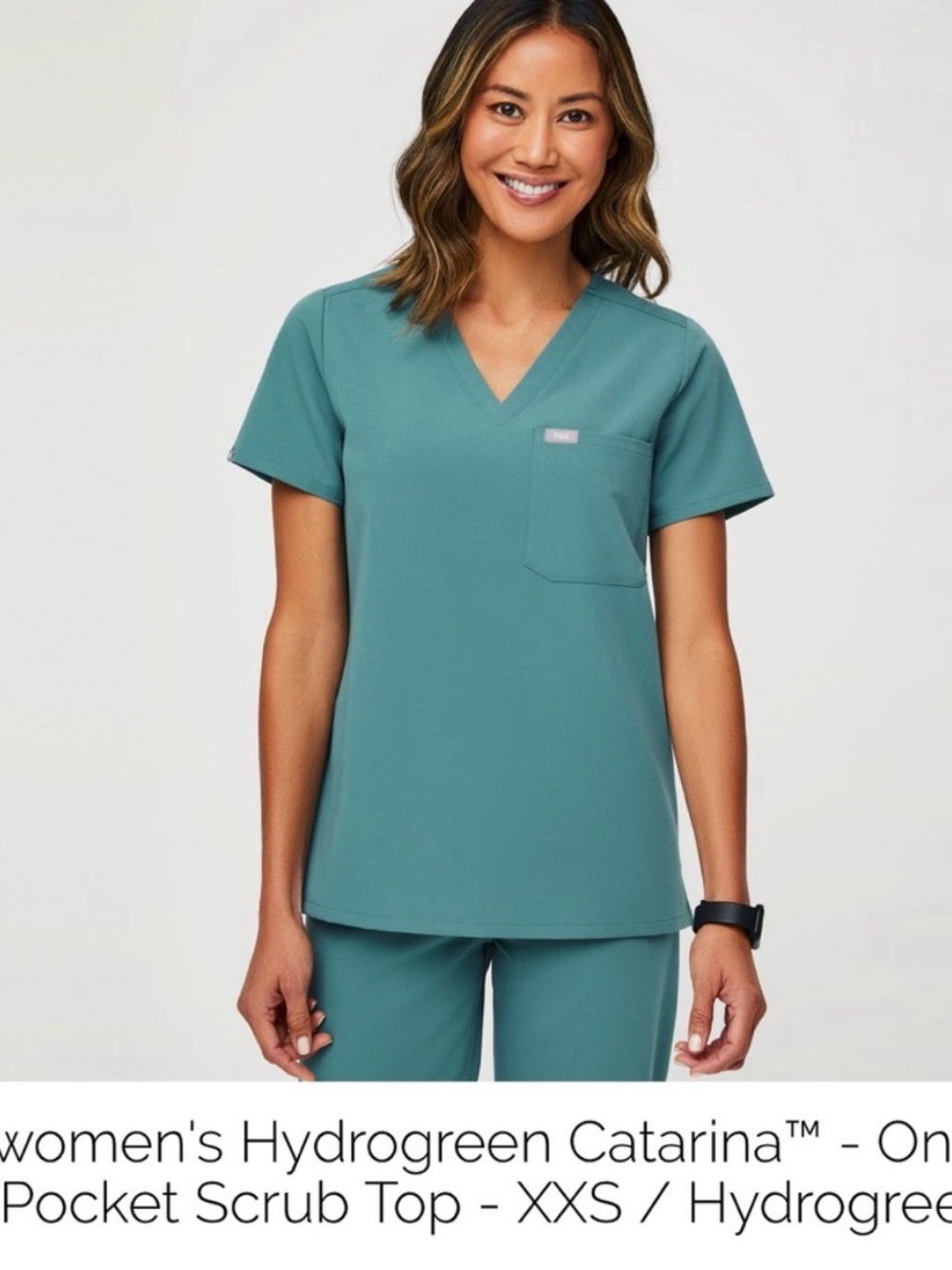 Figs Limited Edition Color Hydrogreen Medical Scrub Top XXS
